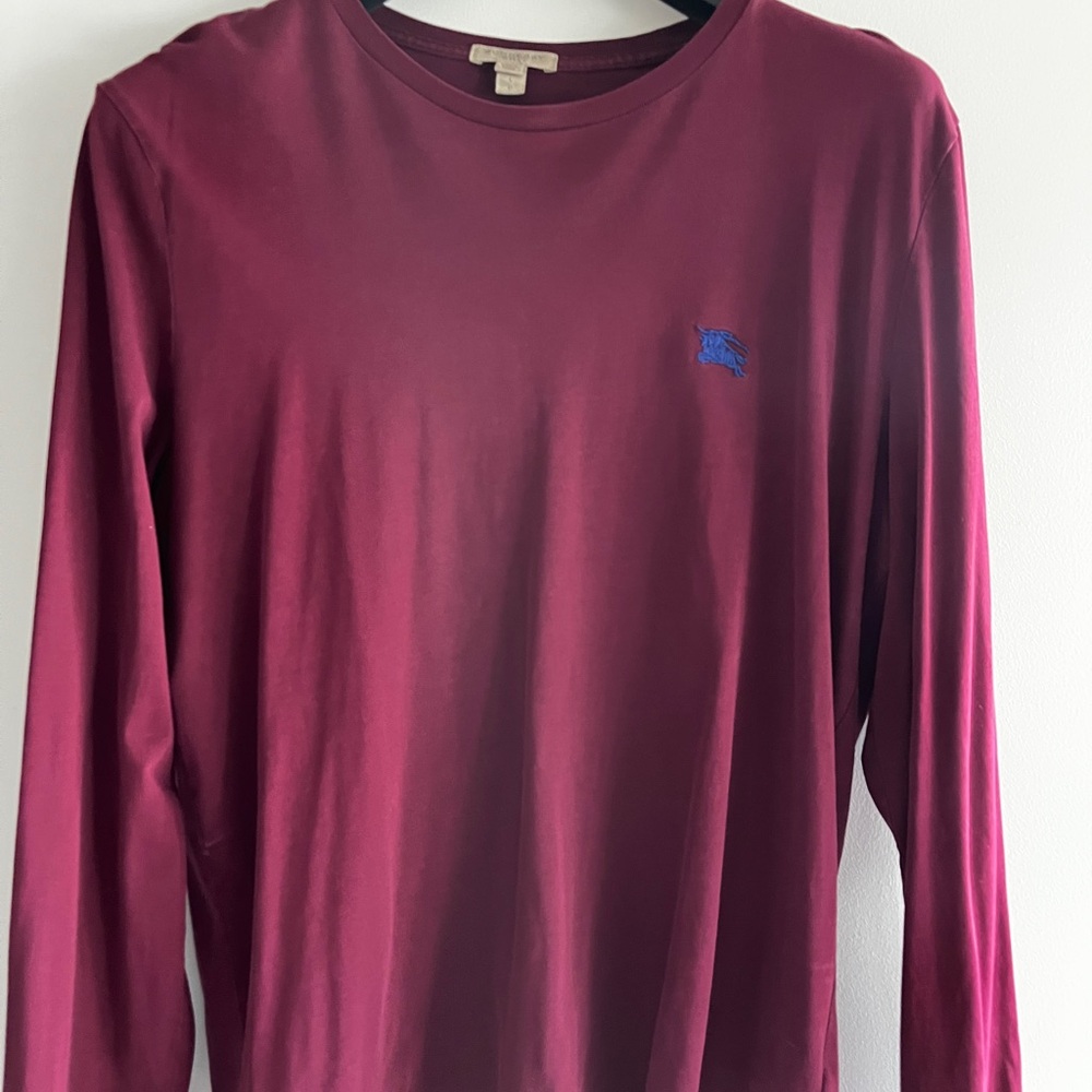 Burberry Deep Red Long Sleeve Shirt